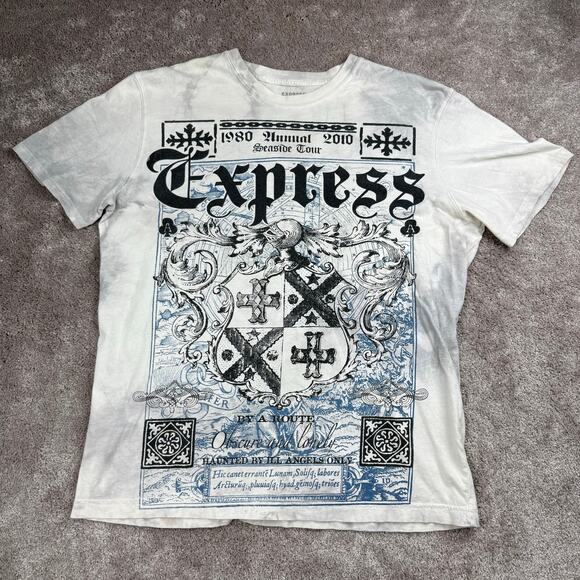 Express Other - Express Mall Goth T-shirt Size L Haunted by Angels Only y2k